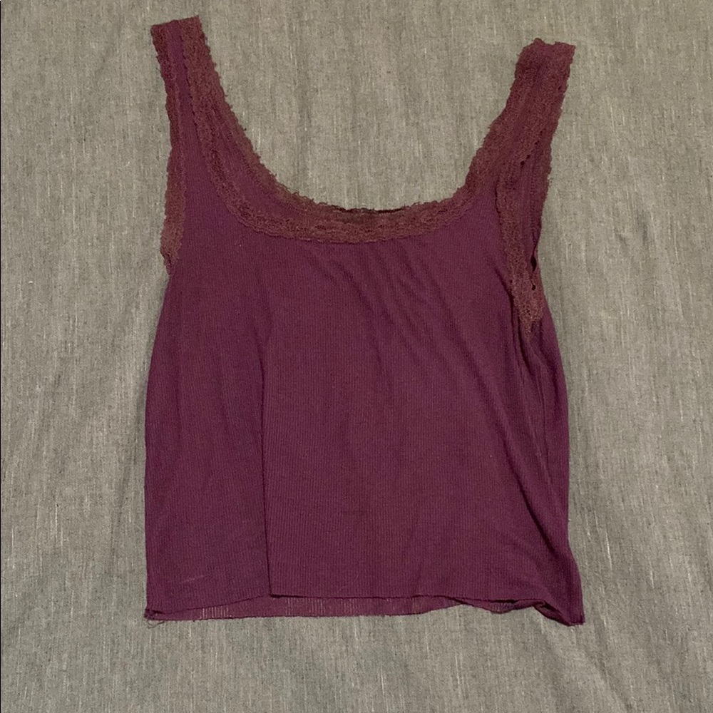 American Eagle Outfitters Red Camisole Crop Top